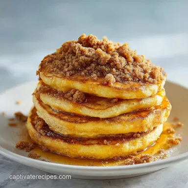 Pumpkin Cinnamon Streusel Pancakes for 4 Servings Recipe Card