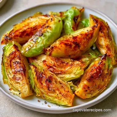 Crispy Roasted Cabbage for 4 Servings Recipe Card