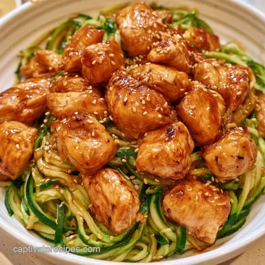 Sesame Chicken Zoodles in 18 Minutes Recipe Card