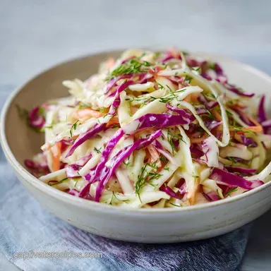 Simple Coleslaw Recipe: Crispy Side Dish Recipe Card