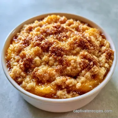 Peach Cobbler for 1 Person Recipe Card