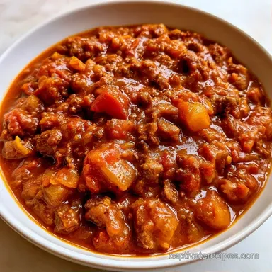 Slow Cooker Pumpkin Chili for 8 Servings Recipe Card