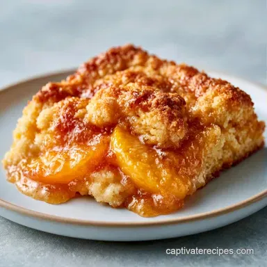 Peach Cobbler for 2 Servings Recipe Card