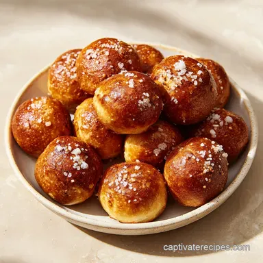 Soft Pretzel Bites Recipe for 8 Servings Recipe Card