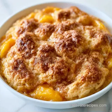 Best Fresh Peach Cobbler Recipe Card