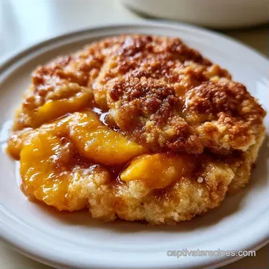 Easy Fresh Peach Cobbler Recipe Card