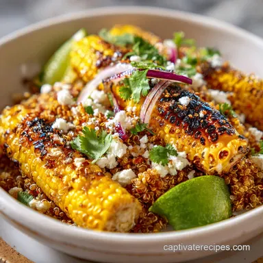 Mexican Street Corn Quinoa Salad: Make-Ahead Recipe Card
