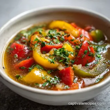 Stuffed Pepper Soup One-Pot Recipe Ready in 45 Minutes Recipe Card