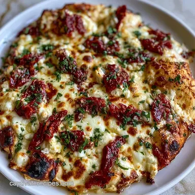 Sun Dried Tomato Flatbread in 25 Minutes Recipe Card