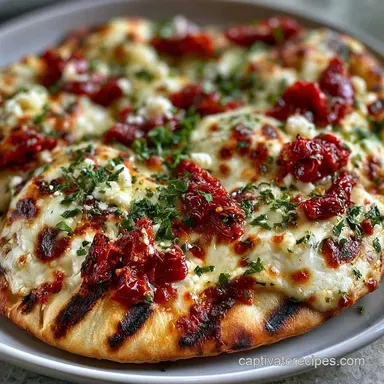 Sun Dried Tomato Flatbread in 25 Minutes