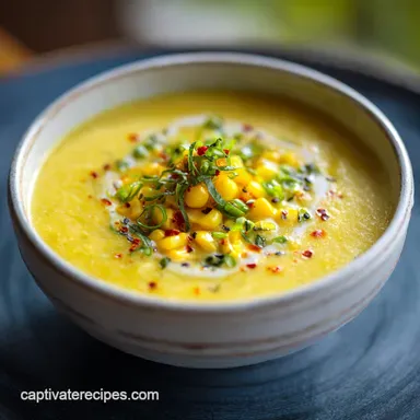Sweet Corn Miso Chowder with Coconut Milk Recipe Card