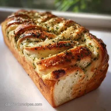 Swirled Garlic Herb Cheese Bread: Oven-Only