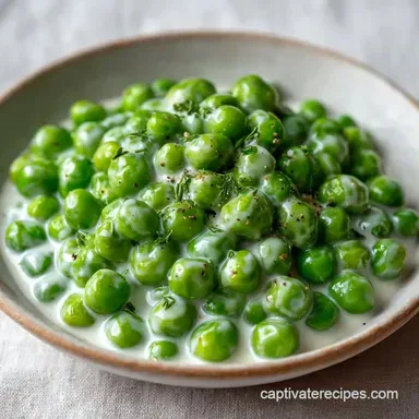 Sour Cream Peas in 15 Minutes Recipe Card