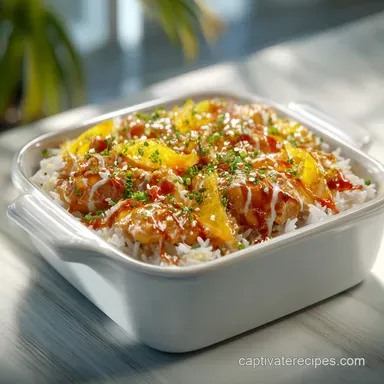 Teriyaki Chicken Rice Casserole for 6 Servings | Tender & Fluffy