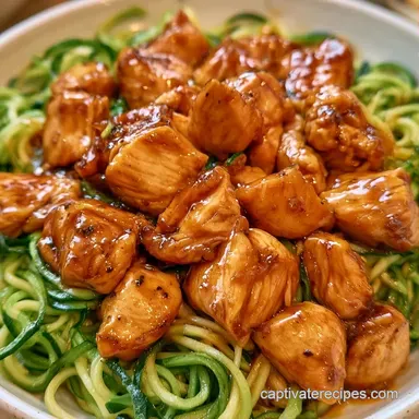 Teriyaki Chicken Zoodles in 20 Minutes Recipe Card