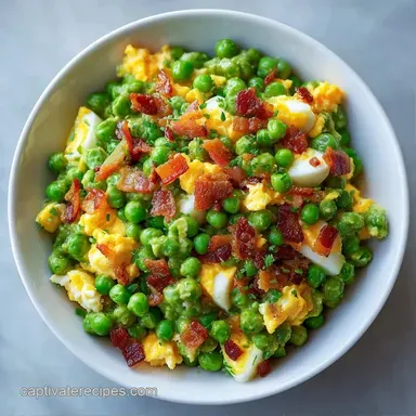 Traditional English Pea Salad: Creamy Recipe Card
