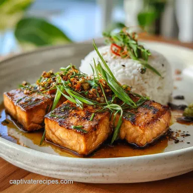 Vegan Tofu Salmon for 4 Servings Recipe Card