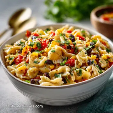 Zesty Southwestern Pasta Salad in 20 Minutes Recipe Card