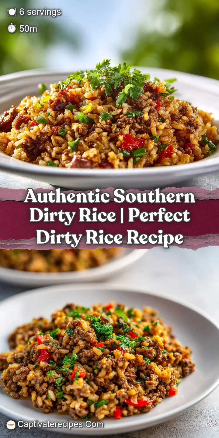 Close-up of rich, earthy rice grains mingling with finely crumbled sausage and ground beef, glistening invitingly.