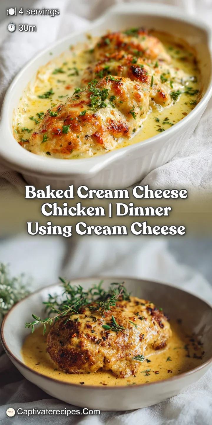Close-up of tender, creamy chicken with a melted, golden-brown cheese crust and flecks of fresh parsley.