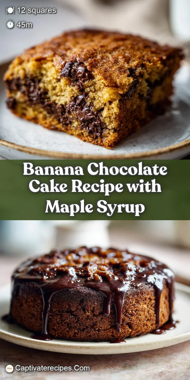 Close-up: decadent chocolate frosting on banana cake, highlighting moist crumb and fudgy texture. A tempting, irresistible...