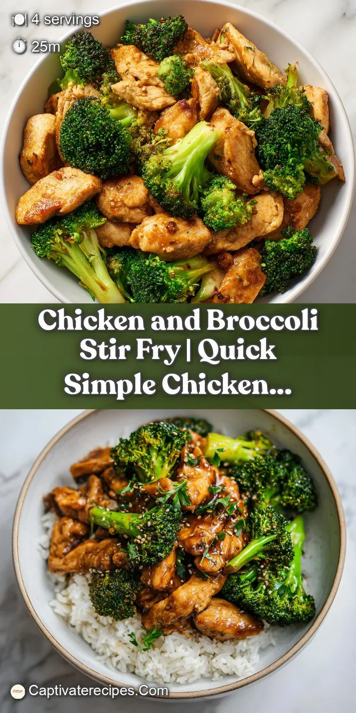 Close-up of succulent, golden-brown chicken pieces and bright green broccoli, coated in a rich, flavorful glaze.