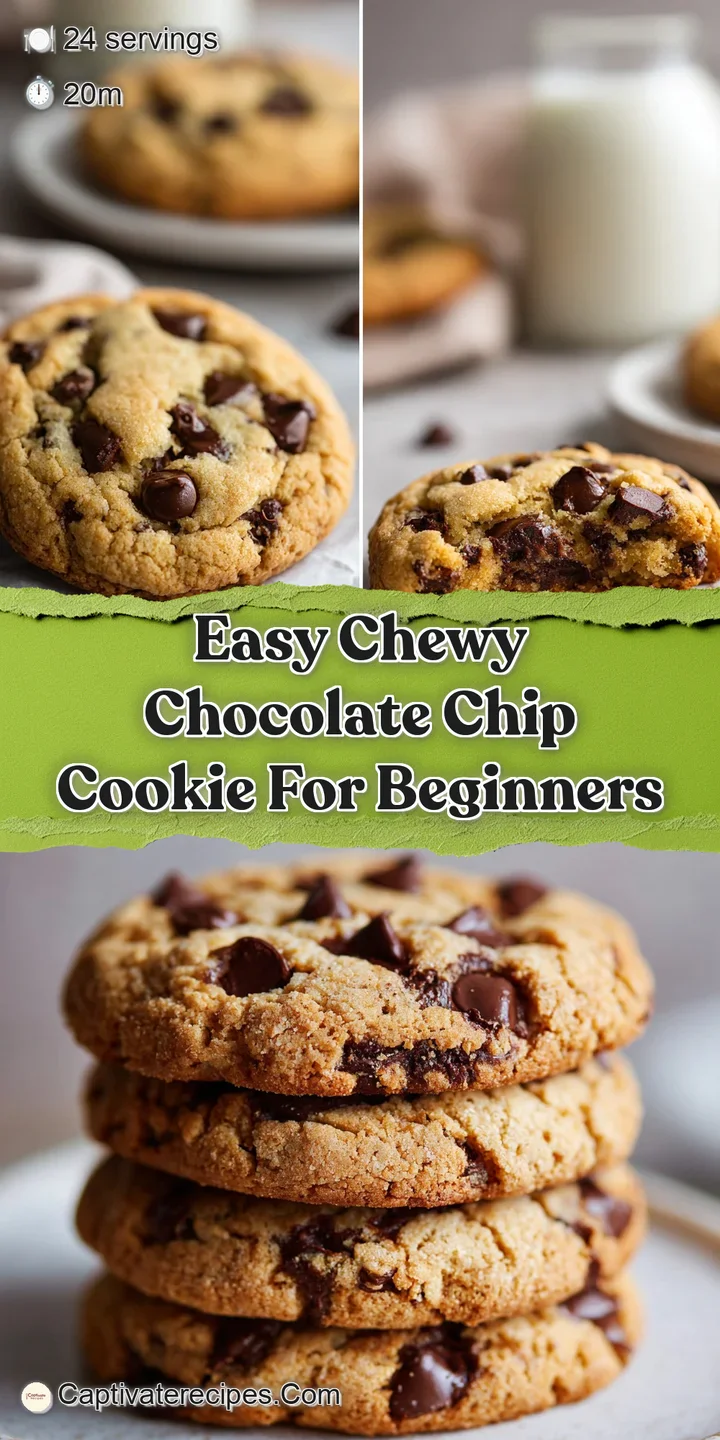 Close-up of a warm, chewy chocolate chip cookie, flecked with chocolate pools. Crisp edges give way to a soft interior.