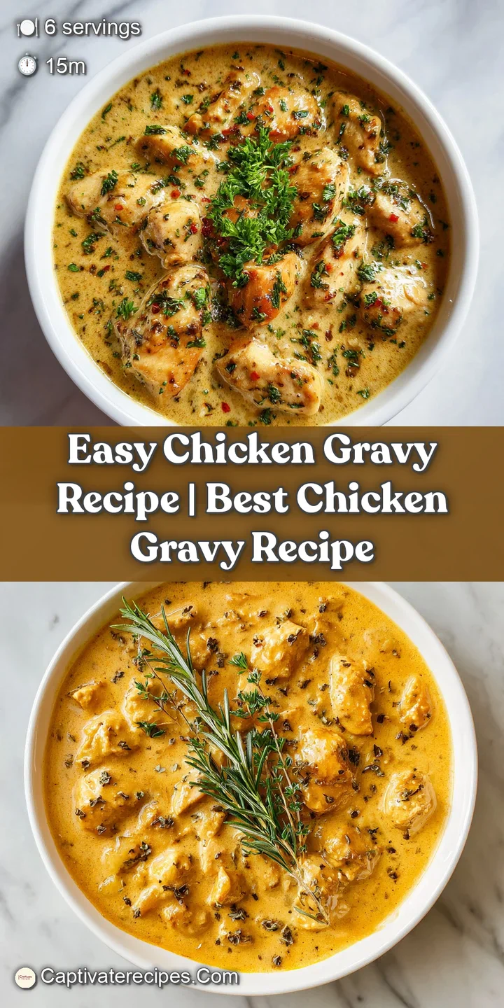 Close-up of a spoonful of velvety, steaming gravy, showing its glistening texture and deep amber hue.