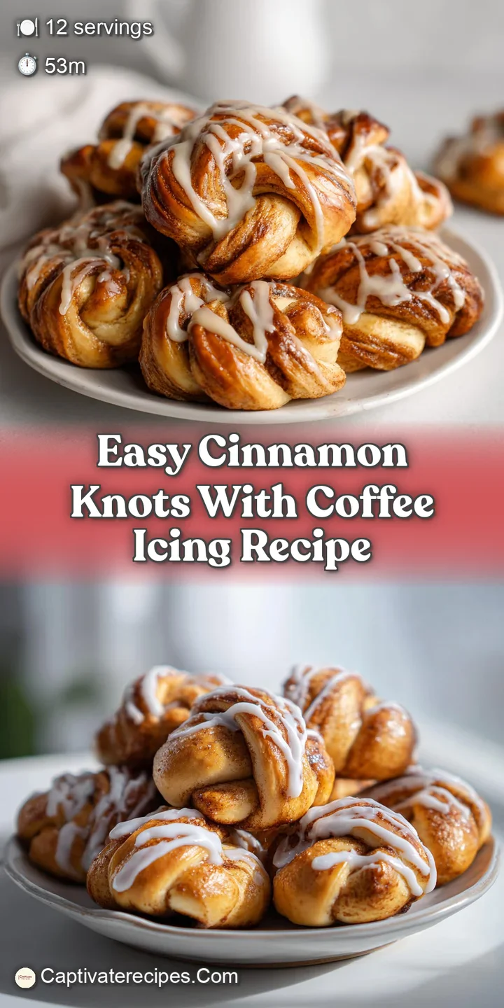 Close-up of a soft, swirled cinnamon knot dripping with sweet, coffee-flavored icing. A delightful swirl of flavor.