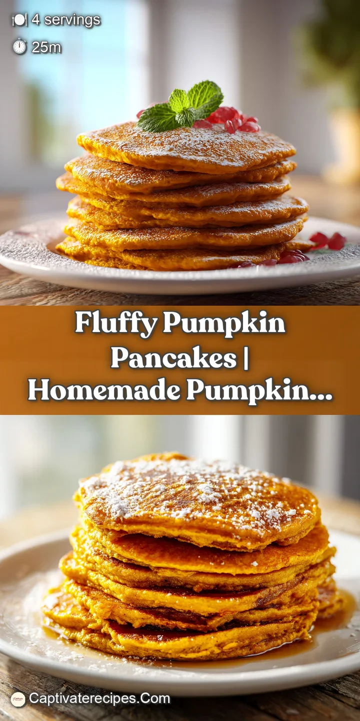 Close-up of a tender pumpkin pancake, showcasing its moist texture and warm, inviting hue.