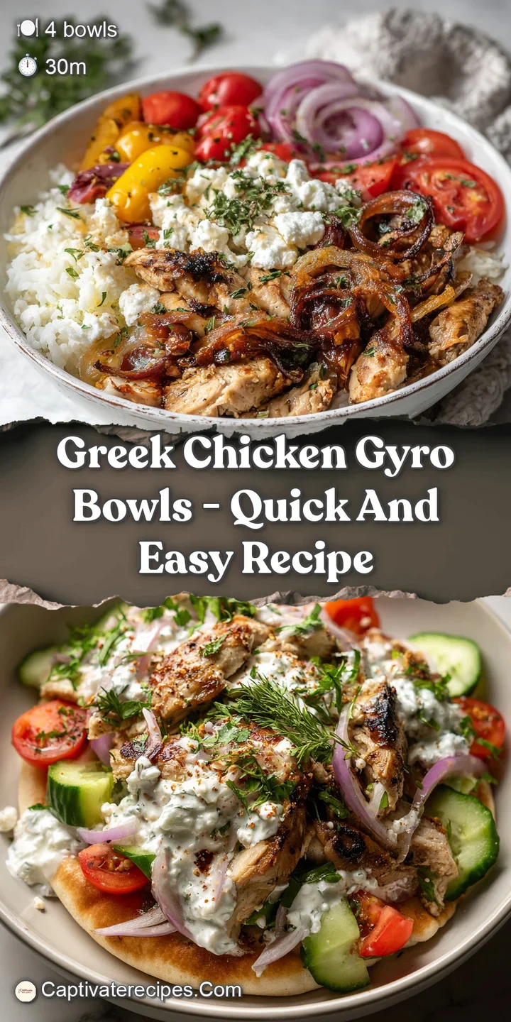 Close-up showcases juicy, pan-seared chicken atop fluffy rice, drizzled with creamy tzatziki; a burst of fresh herbs adds ...