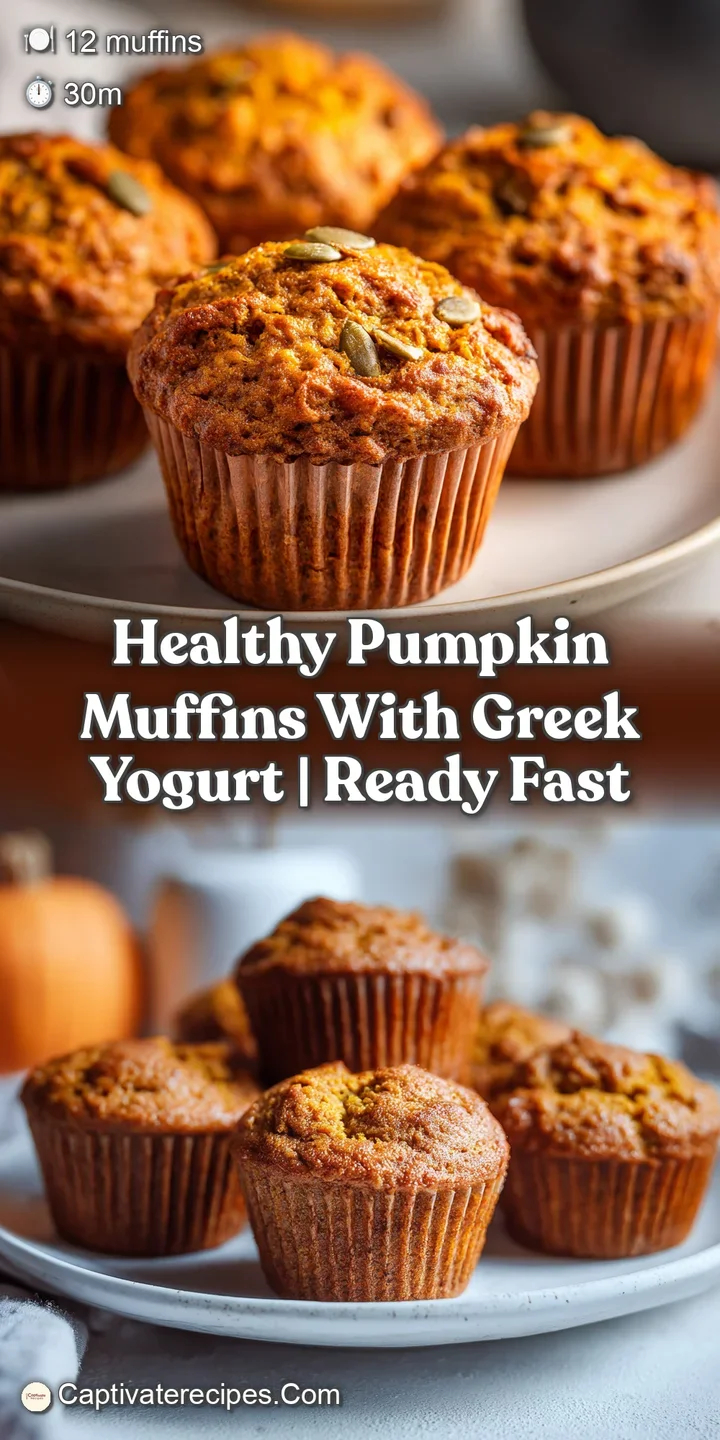 Close-up of a moist pumpkin muffin, its textured surface hinting at cinnamon and spice, promising a delightful, comforting...