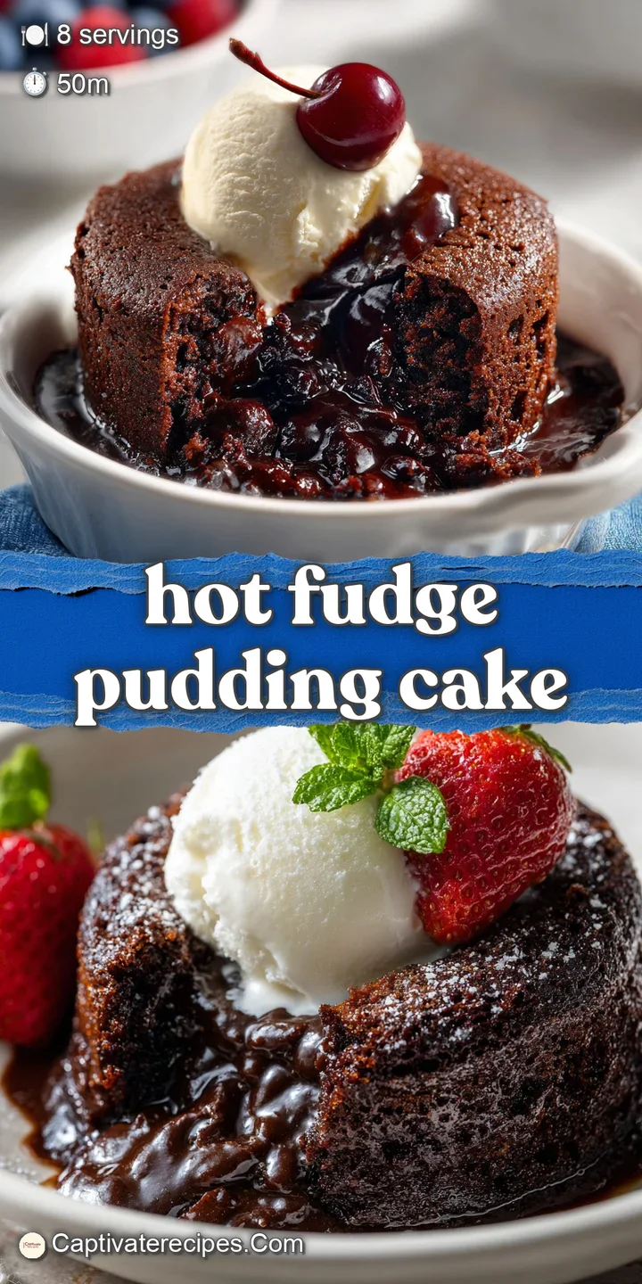 Close-up of a steaming scoop of dark chocolate pudding cake, revealing its gooey, molten interior.