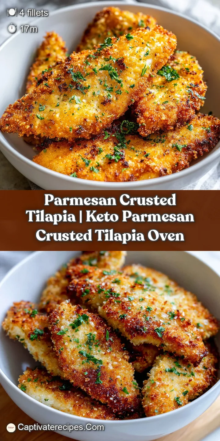 Close-up of crispy, toasted parmesan crust with flaky white fish and a squeeze of bright yellow lemon juice.