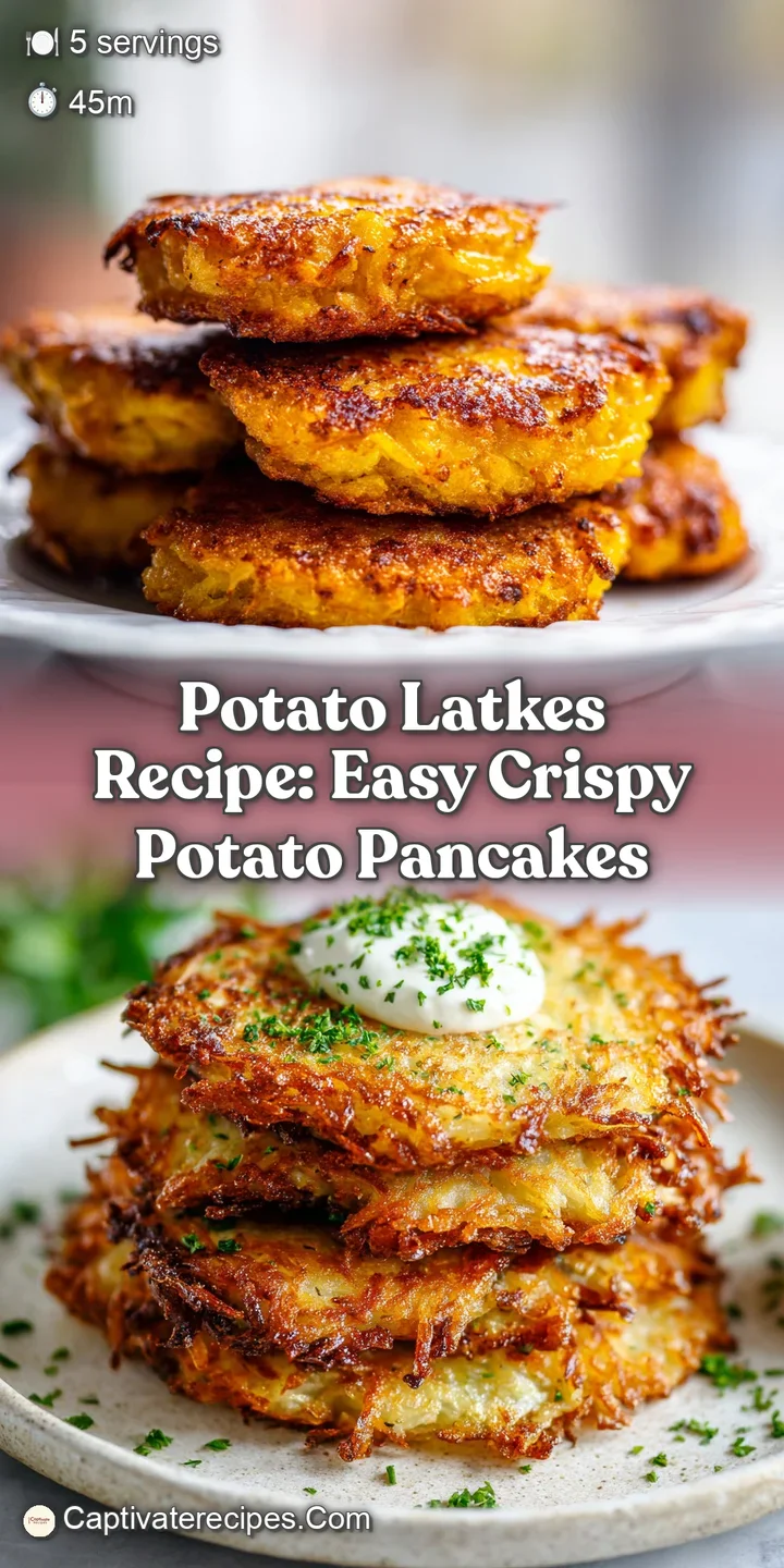 Close-up of a golden latke: rough, crispy texture and lacy edges, hinting at the warm, savory aroma of fried potatoes.