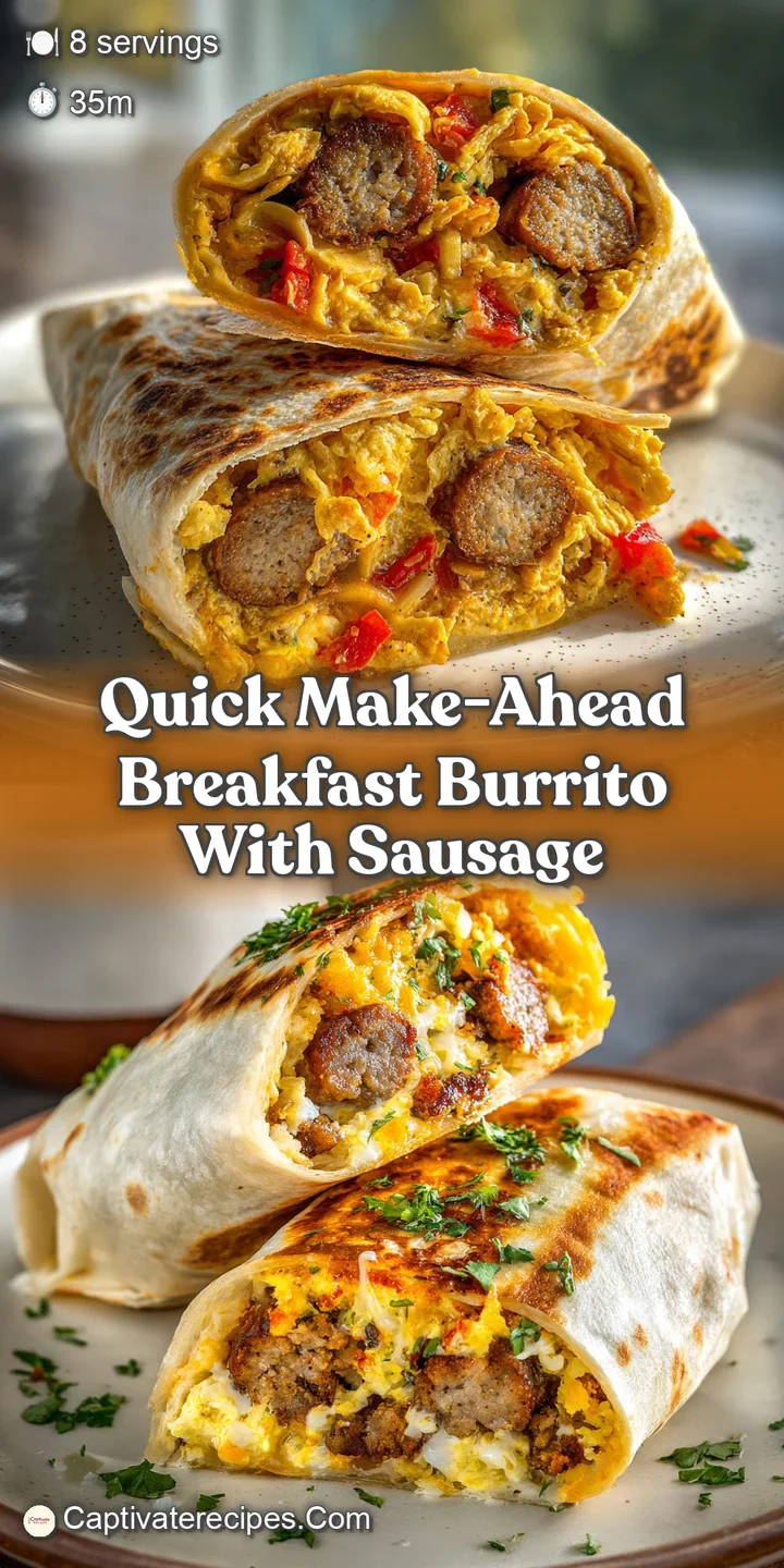 Close-up of a breakfast burrito interior: fluffy scrambled eggs, browned sausage, and gooey, melted cheddar cheese.