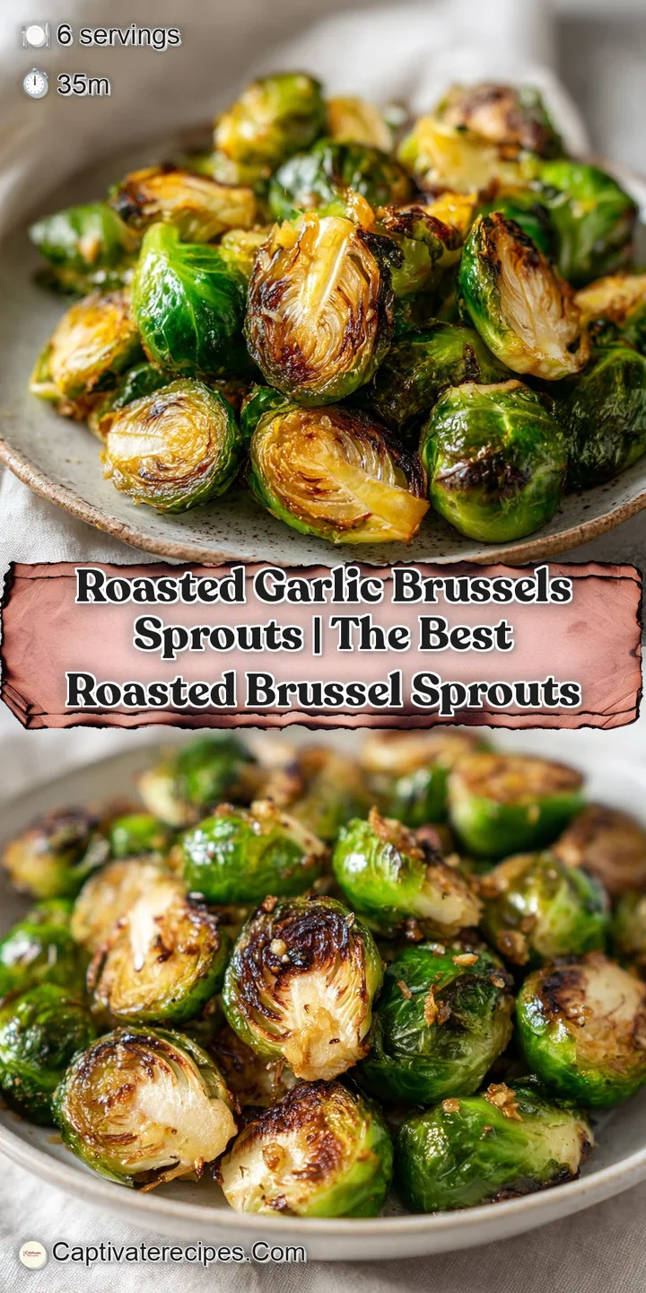 Close-up of caramelized sprout leaves with a golden-brown crunch and toasted garlic bits glistening under light.