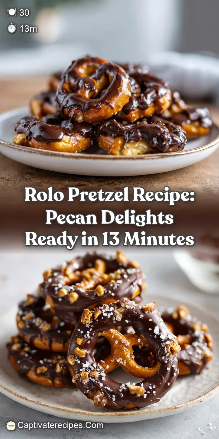 Close-up of a pretzel bite reveals rich caramel swirls under pecan halves, contrasting with the pretzel's crunchy texture.