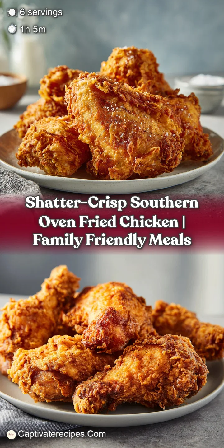 Close-up of a succulent, golden-brown fried chicken thigh with a thick, crunchy, seasoned crust.