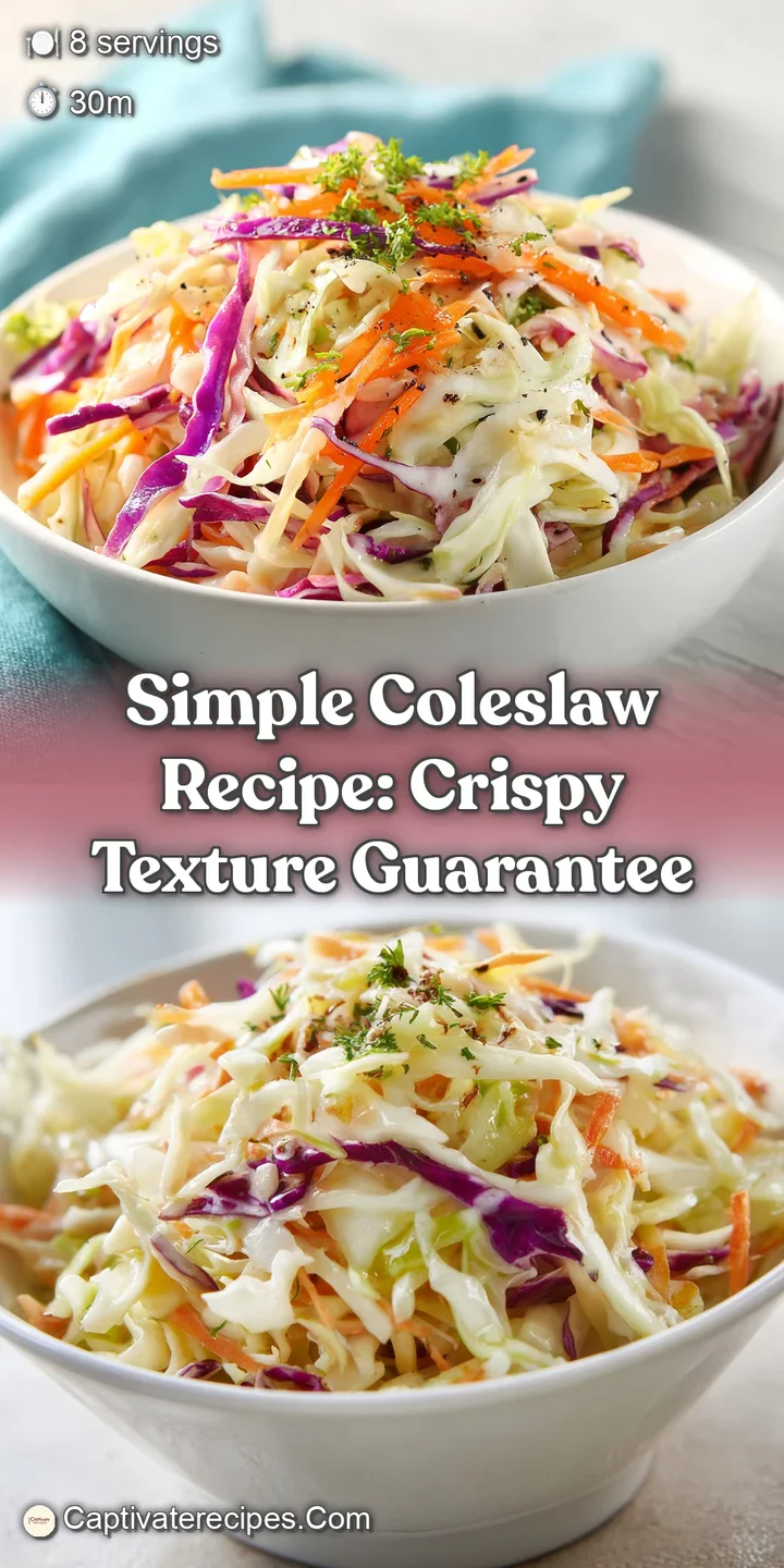 Close-up of creamy coleslaw, showcasing the finely shredded cabbage and carrots, glistening with a cool, tangy dressing.