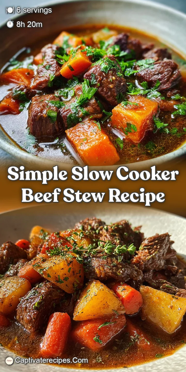 Steaming close-up of rich, dark beef stew, showcasing tender beef, soft vegetables, and a flavorful, glistening broth invi...