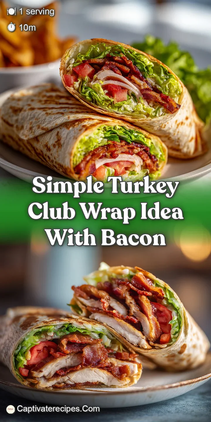 Close-up of a turkey club wrap with toasted bread, emphasizing the textures of crispy bacon and the fresh vegetables inside.