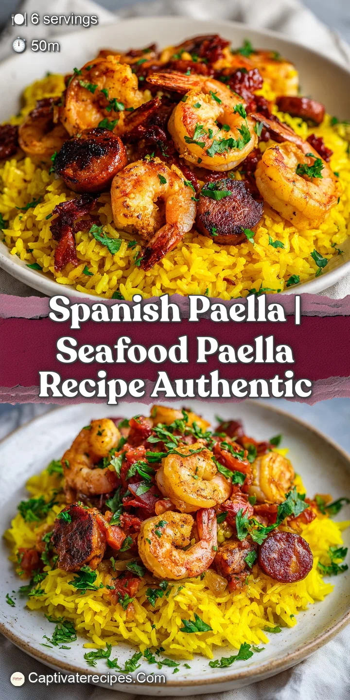 Close-up of glistening, golden-brown toasted rice grains with charred edges and tender pieces of succulent seafood.