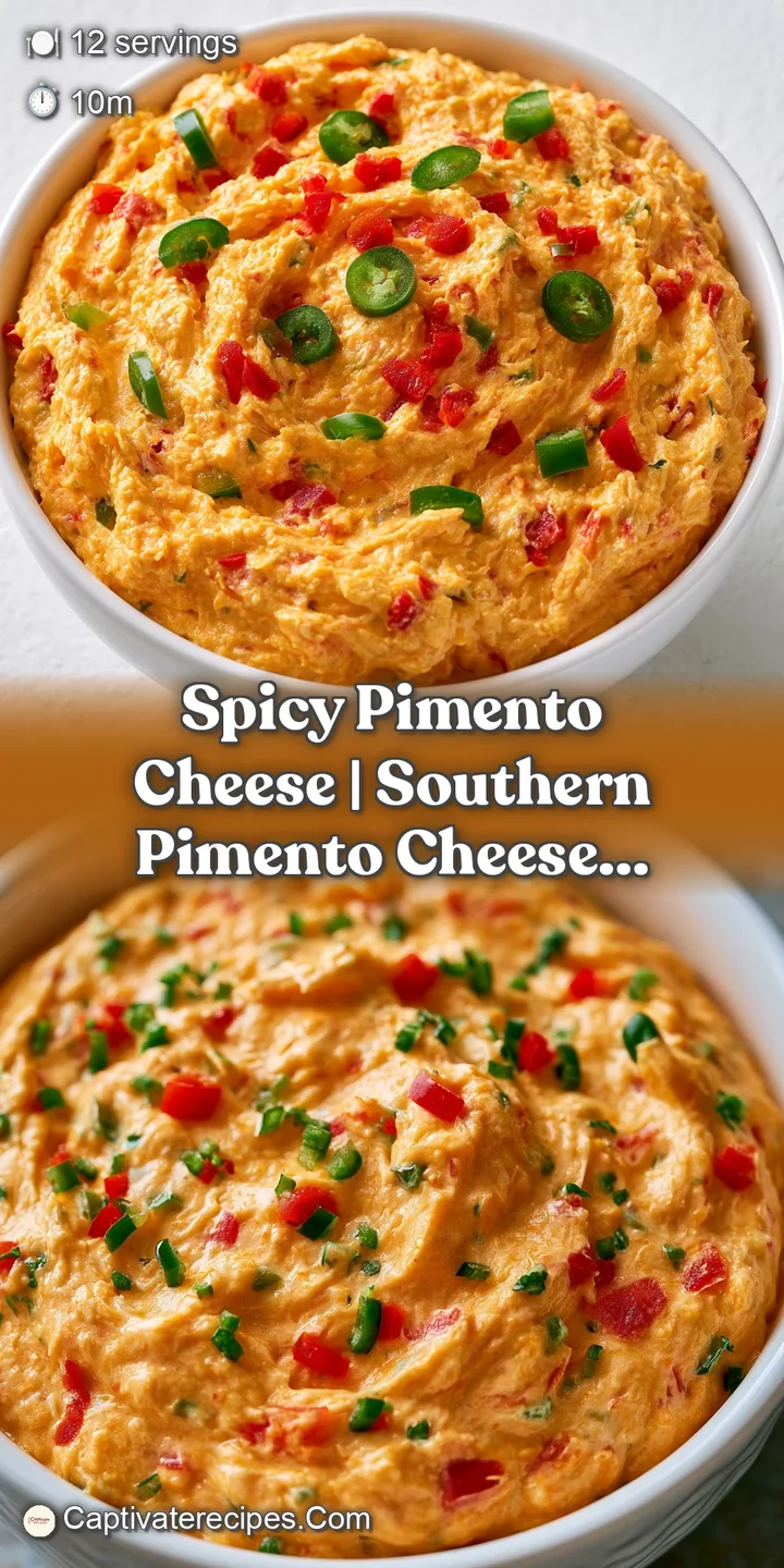 Extreme close-up of a creamy, bright orange cheese dip with textured pimento pieces and a glistening surface.