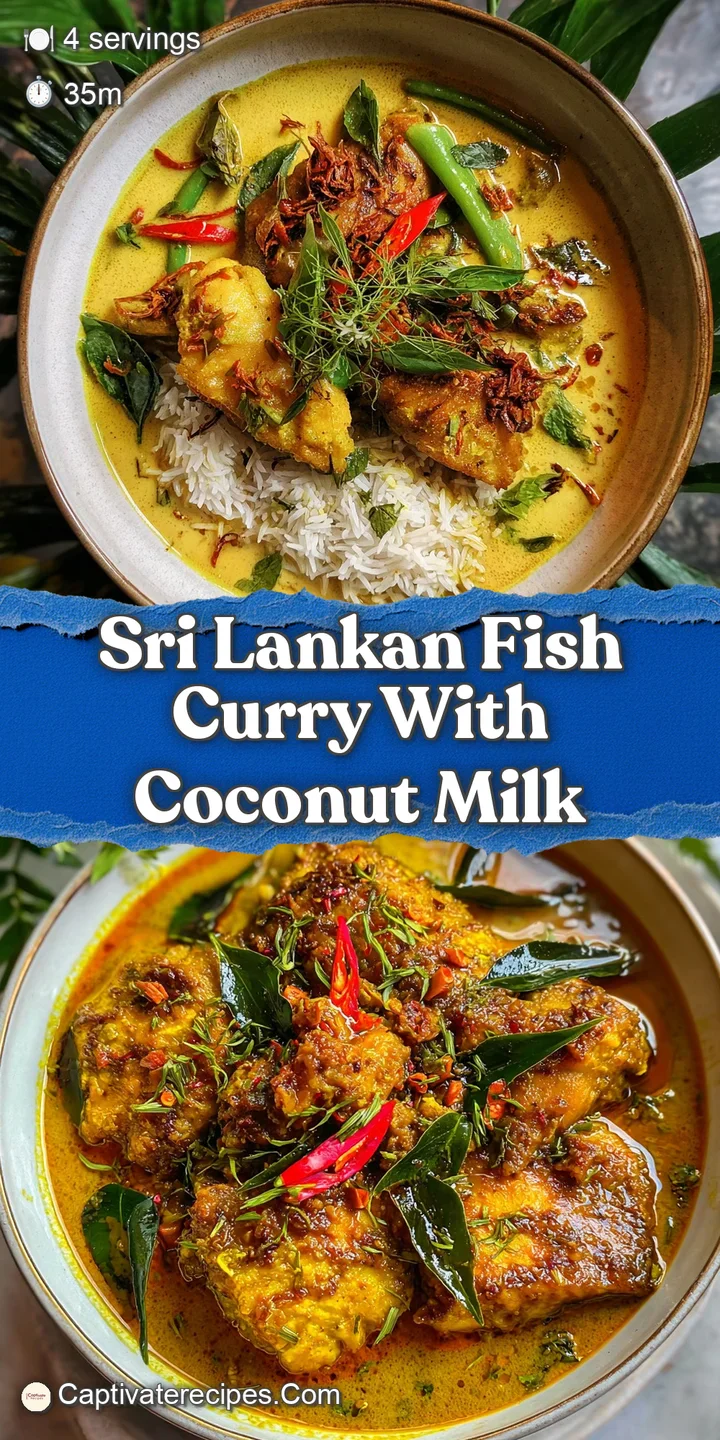 Close-up of a rich, creamy, and flavorful fish curry, showcasing the flaky texture of the fish and vibrant spices in the s...