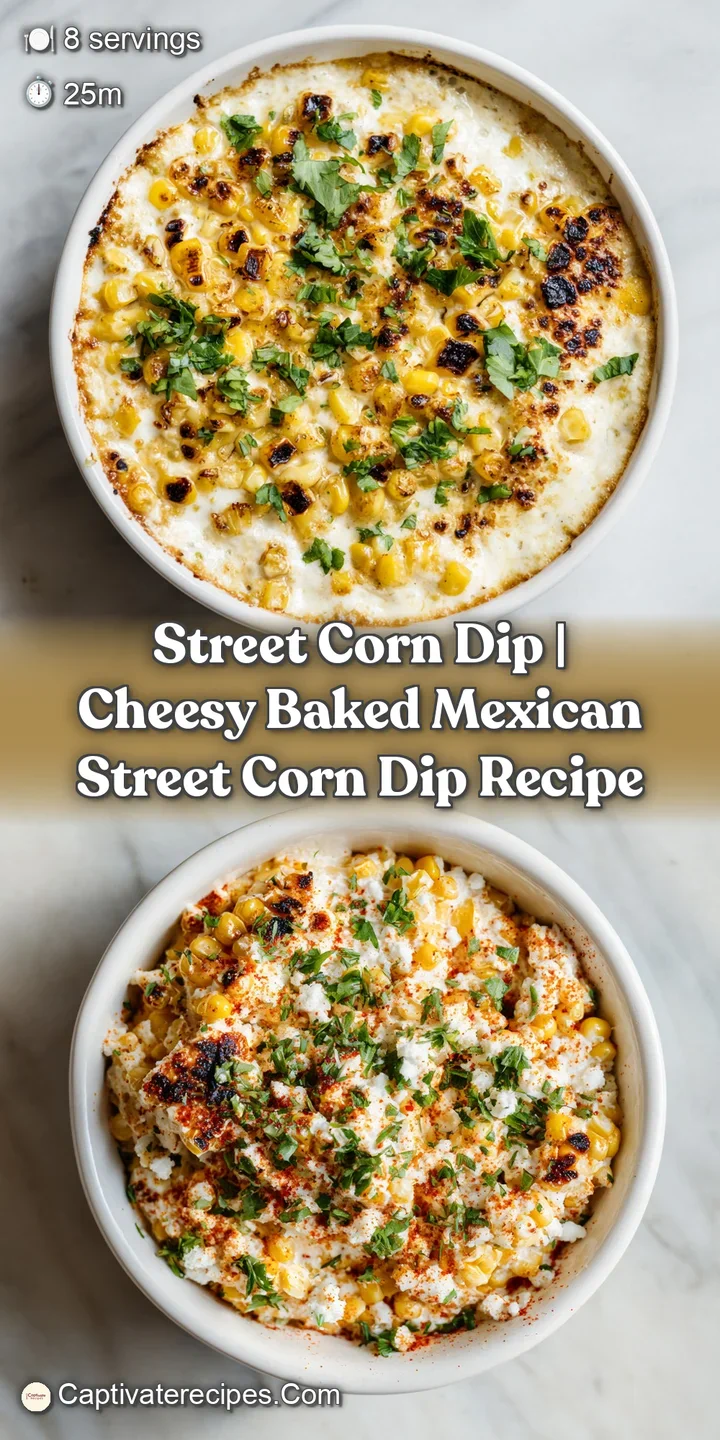 Close-up of warm, creamy street corn dip, showing individual bright corn kernels and vibrant green cilantro.