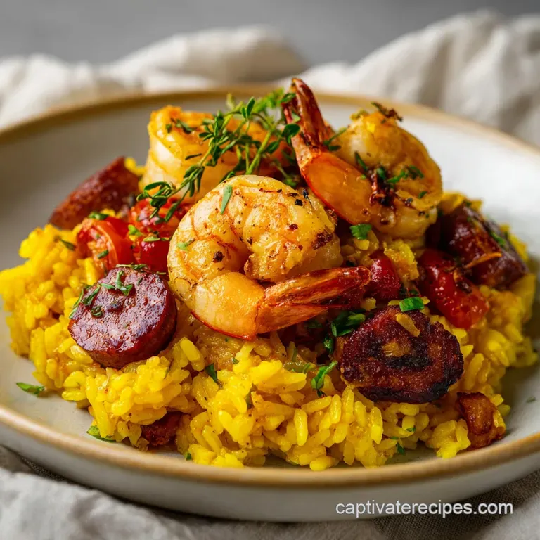 Colorful seafood arrangement in a wide shallow pan, garnished with bright lemon slices and fresh green parsley.