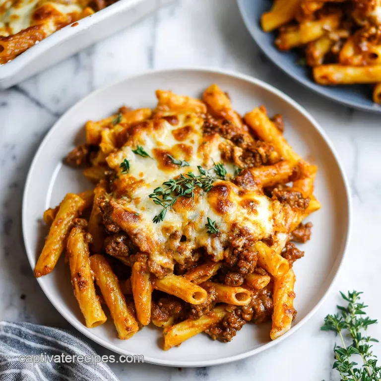 Baked Ziti: Creamy Sausage and Ricotta