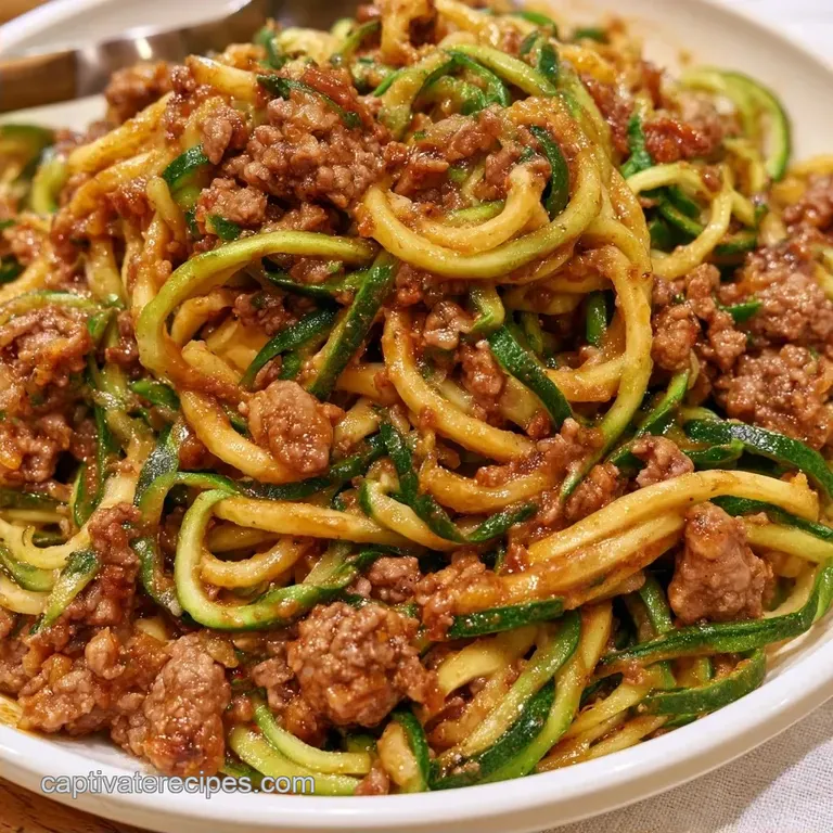 Beef Zoodles with Ground Beef