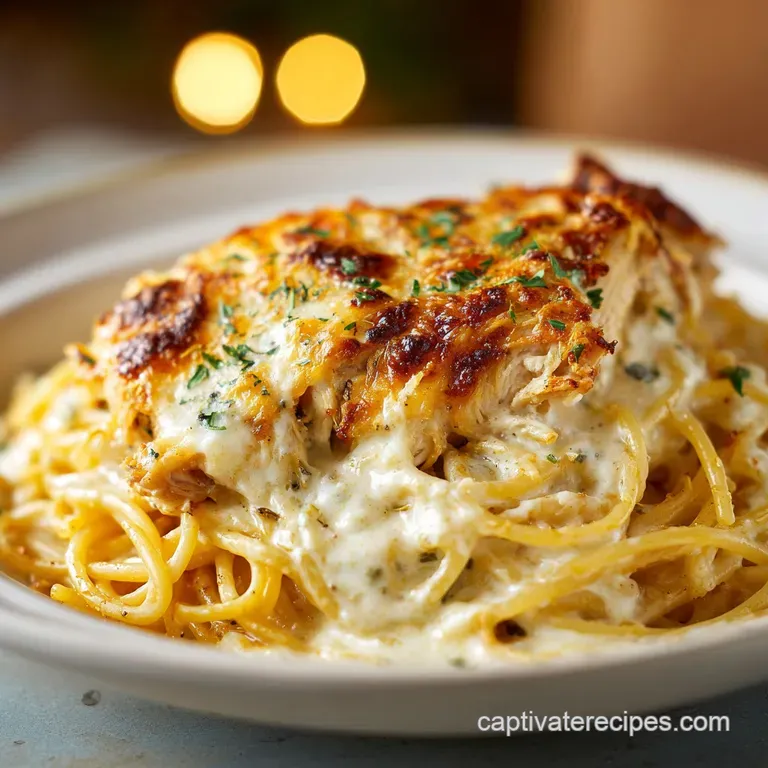 A white ceramic bowl of creamy pasta topped with chopped parsley and cracked black pepper on a linen tablecloth.